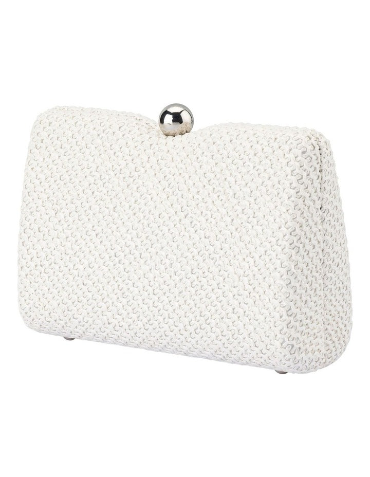 Birdie Textural Top Handle Bag in White