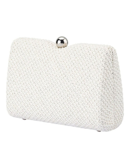 Birdie Textural Top Handle Bag in White