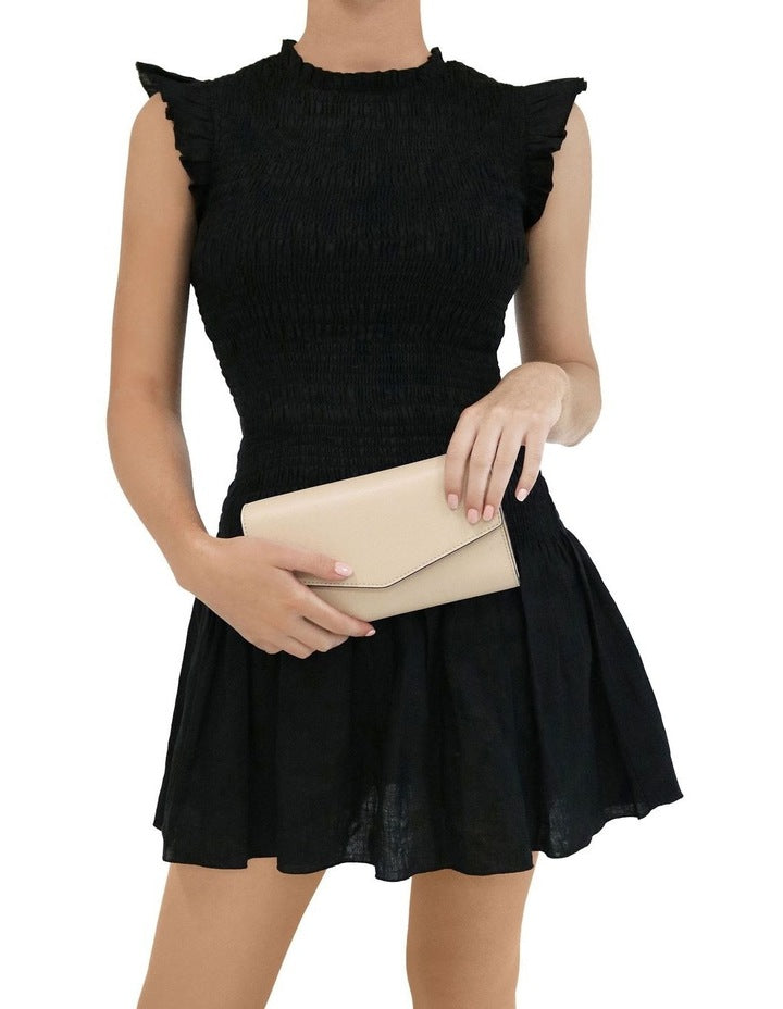 Nic Envelope Clutch Bag in Natural