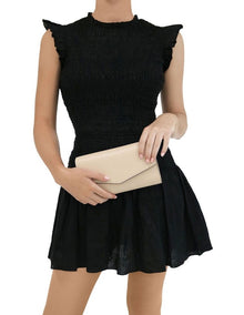 Nic Envelope Clutch Bag in Natural