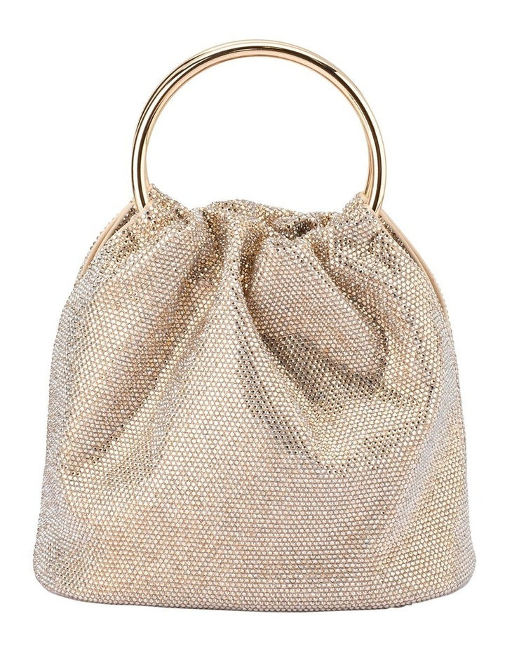 Mabel Crystal Top Handle in Champagne