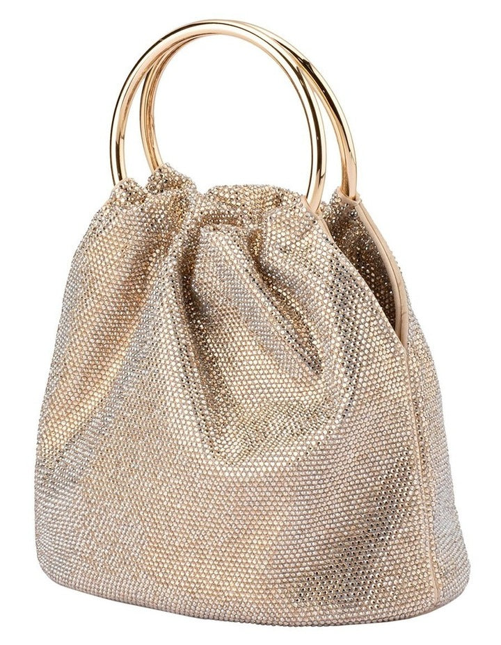 Mabel Crystal Top Handle in Champagne
