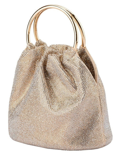 Mabel Crystal Top Handle in Champagne
