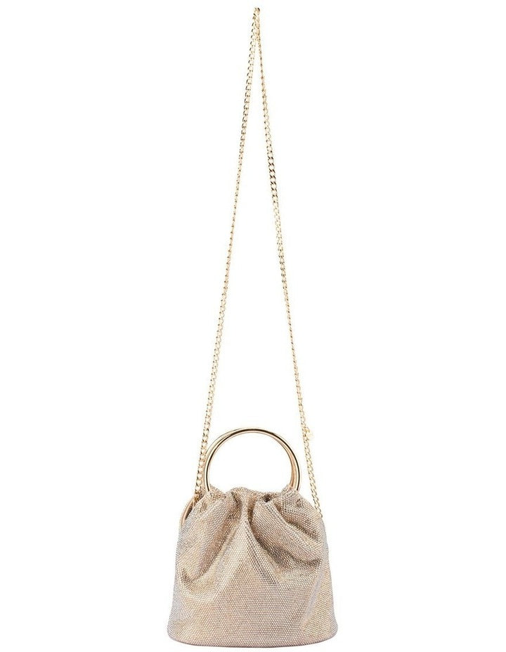 Mabel Crystal Top Handle in Champagne