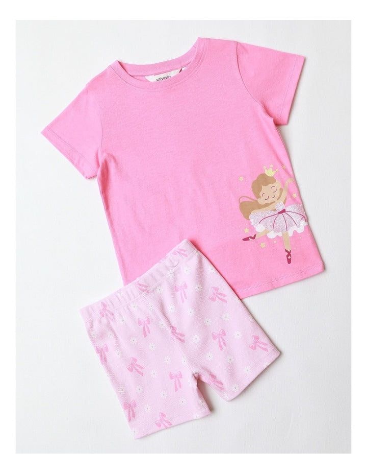 Ballerina Bliss Pyjama Set in Hot Pink
