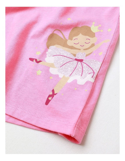 Ballerina Bliss Pyjama Set in Hot Pink