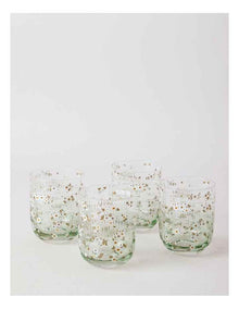 Jardin Floral Decal Tumbler 4pk in Green