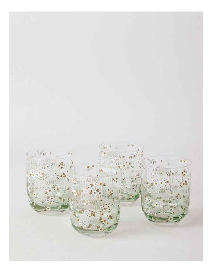 Jardin Floral Decal Tumbler 4pk in Green