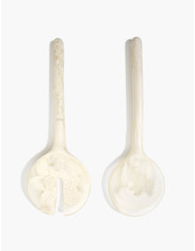 Chalk 24.5cm Resin Salad Servers Chalk Swirl