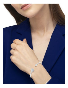 Stainless Steel And Crystals  Open Bangle 2780570 in Silver