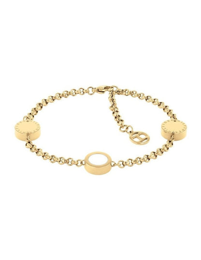 2780569 Steel And Crystals Pendant Necklace in Gold