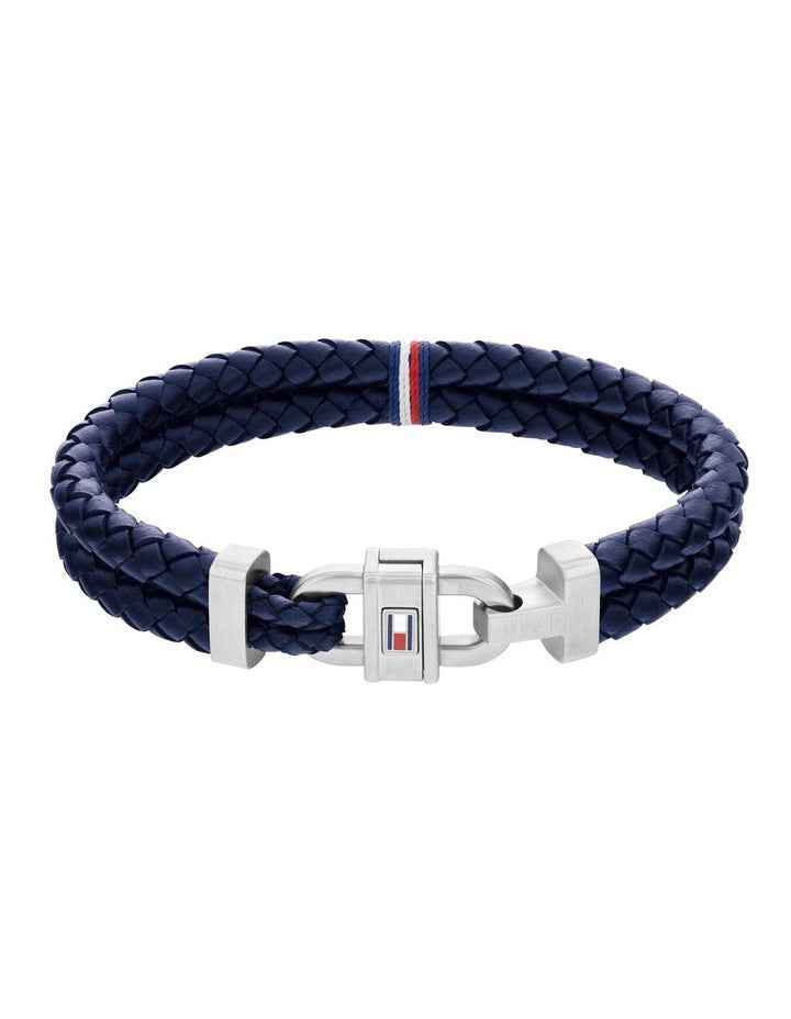 Jewellery Stainless Steel Leather Bracelet in Blue 2790362