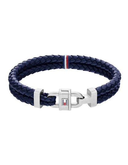 Jewellery Stainless Steel Leather Bracelet in Blue 2790362