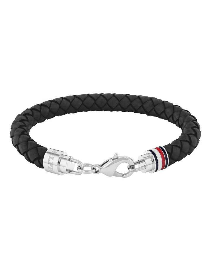 Jewellery Stainless Steel Leather Bracelet in Black 2790545