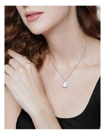 Stainless Steel Pendant Chain Necklaces 1580573 in Silver