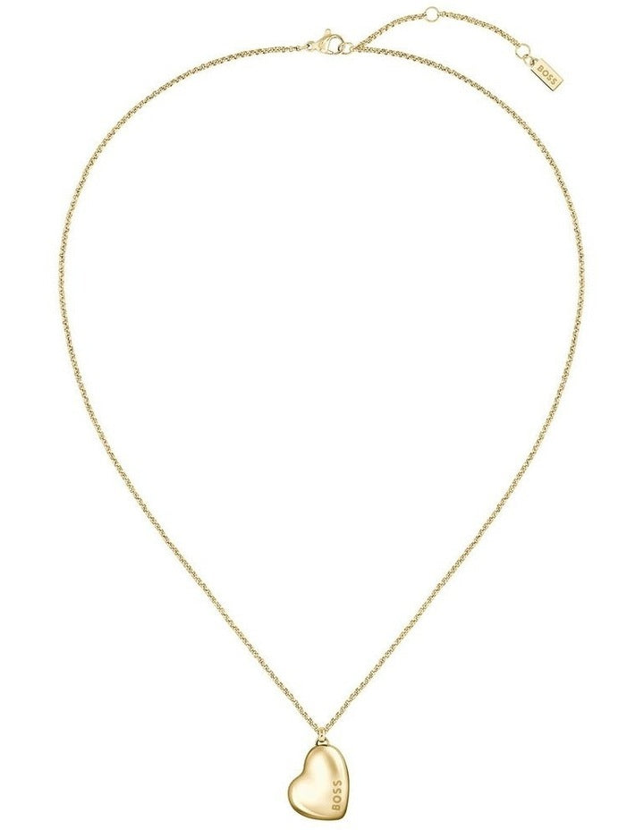 1580574 Steel Pendant with Chain Necklace in Gold