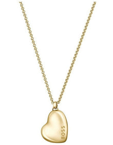 1580574 Steel Pendant with Chain Necklace in Gold