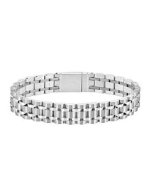 Stainless Steel Link Bracelet in Silver