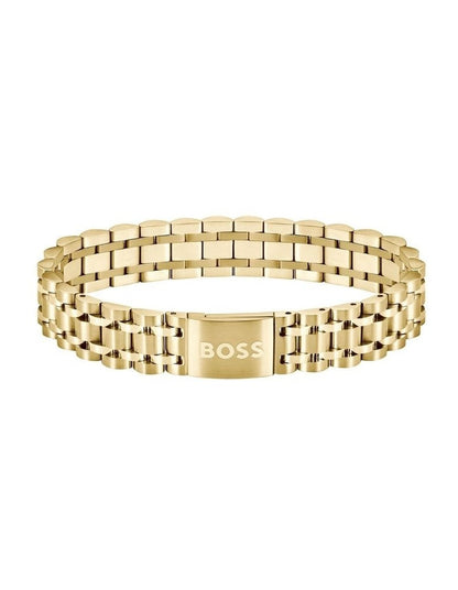 Steel Link Bracelet in Gold