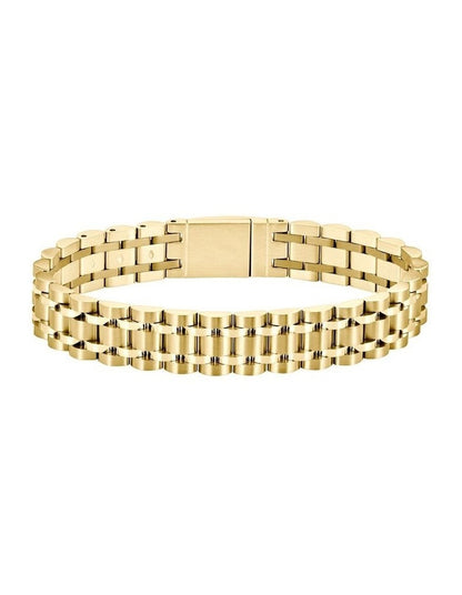 Steel Link Bracelet in Gold