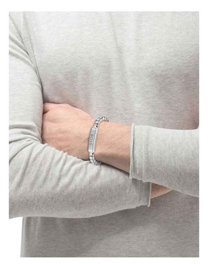 Jewellery Stainless Steel Chain Bracelet 1580596M in Silver