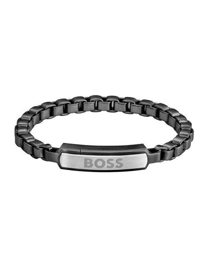 Jewellery Steel Chain Bracelet 1580598M in Black