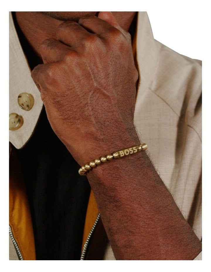 Gold Beaded Bracelet for Men