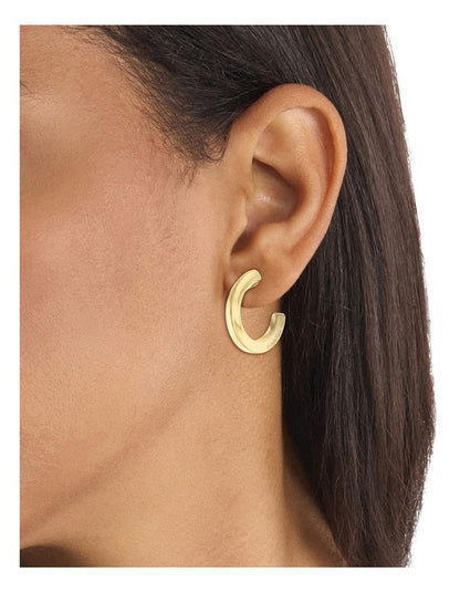 35000311 Steel Hoop Earrings in Gold