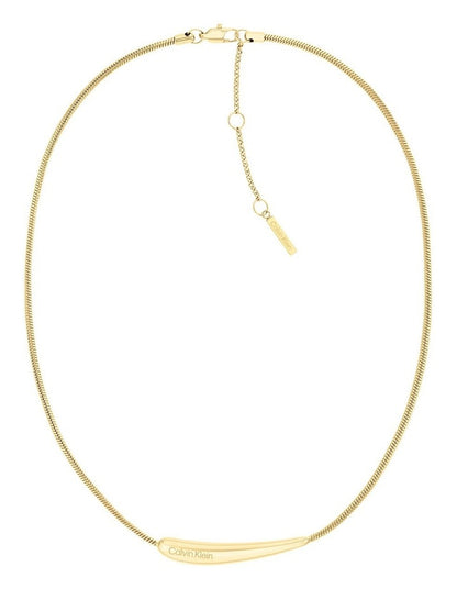 35000339 Steel Pendant Necklace in Gold