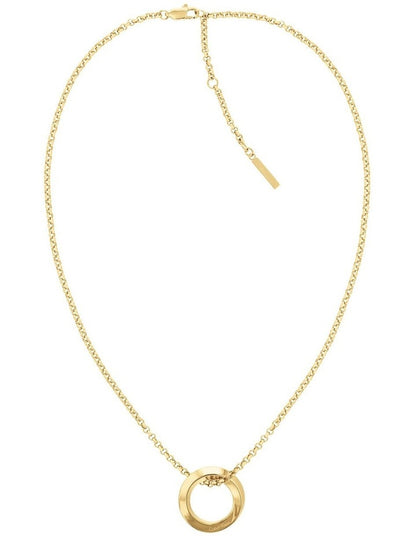 35000307 Steel Pendant Necklace in Gold