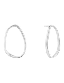 35000450 Stainless Steel Hoop Earrings in Silver