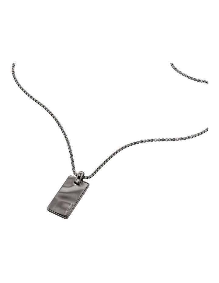 35100032 Steel Pendant Necklace in Grey