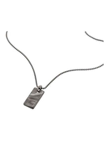35100032 Steel Pendant Necklace in Grey
