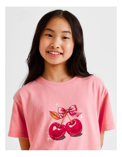 Cherry Knit Pyjamas in Tulip