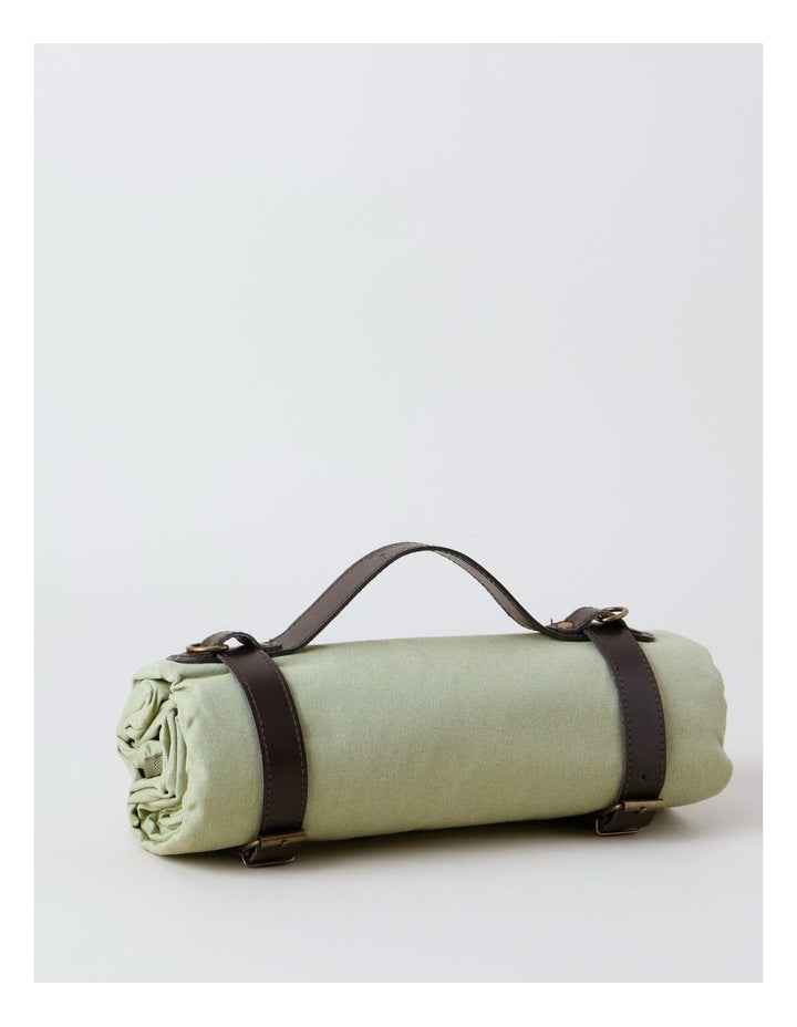 Hinterland Picnic Blanket with Shoulder Strap Large in Sea Moss
