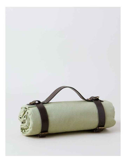 Hinterland Picnic Blanket with Shoulder Strap Large in Sea Moss