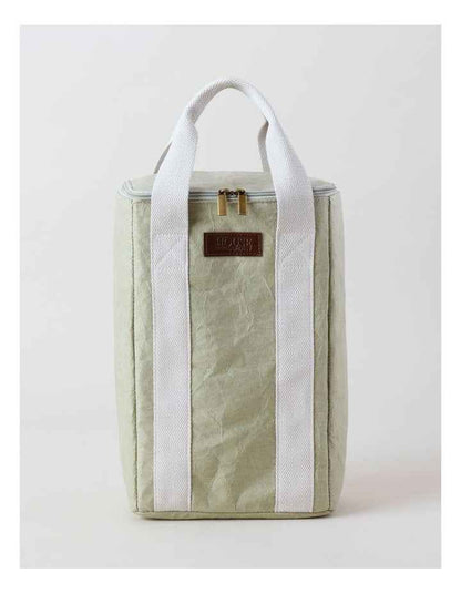 Hinterland Washed Paper Drinks Bag in Sea Moss/Taupe