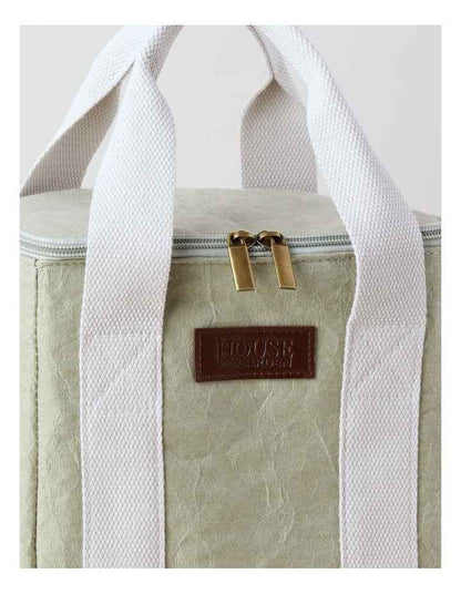 Hinterland Washed Paper Drinks Bag in Sea Moss/Taupe