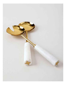 Wonderland Salad Server Set of 2 in Marble