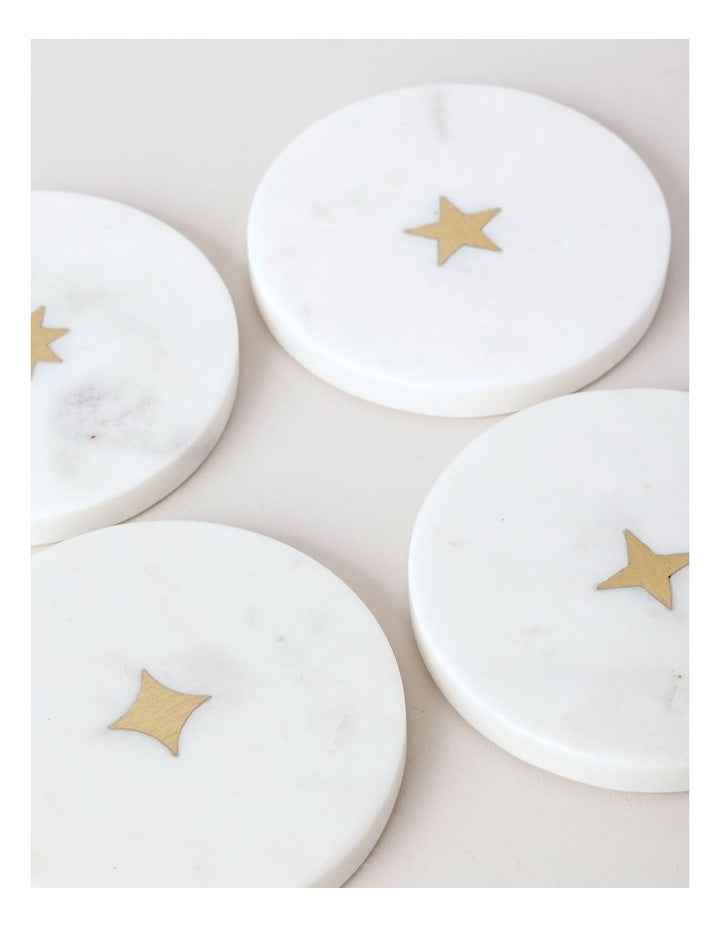 Wonderland Coaster Set of 4 in Marble