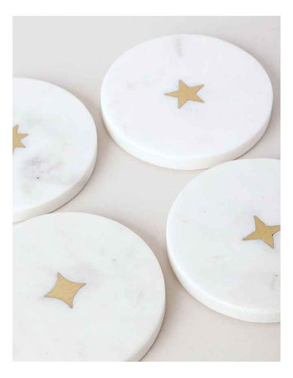 Wonderland Coaster Set of 4 in Marble