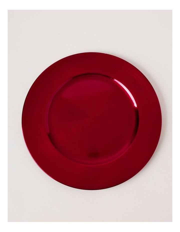 Crimson Charger Plate Set of 4 in Red
