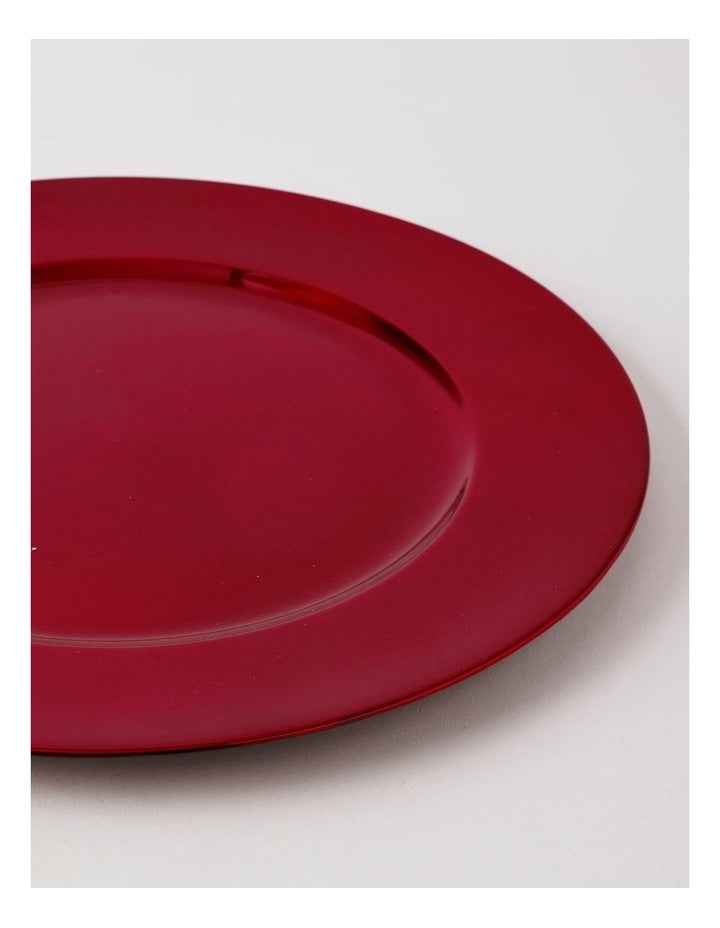 Crimson Charger Plate Set of 4 in Red