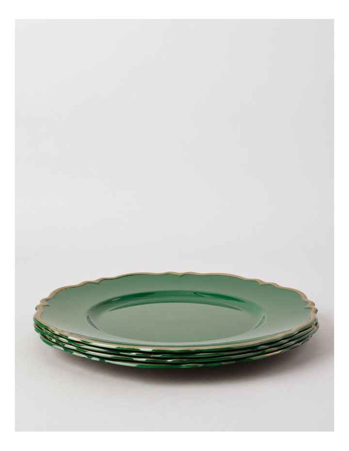 Spring Charger Plate Set of 4 in Green