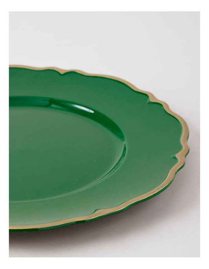 Spring Charger Plate Set of 4 in Green