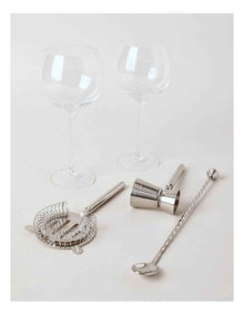 Refresh Spritz Cocktail Making Set of 6 in Silver