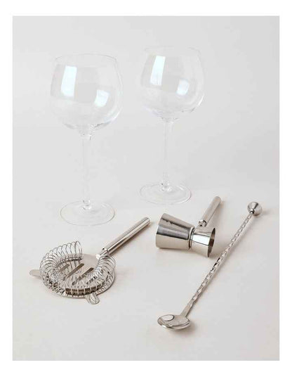 Refresh Spritz Cocktail Making Set of 6 in Silver