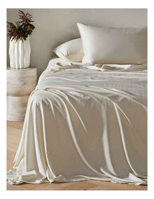 Palm Cove Washed Bamboo Cotton Sheet Set in Sandshell