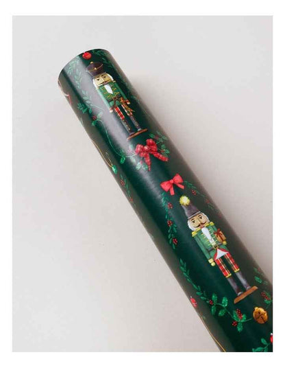 Heirloom Christmas Nutcracker Wrap 5m in Green