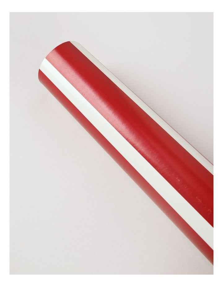 Heirloom Christmas Vintage Stripe Wrap 5m in Red